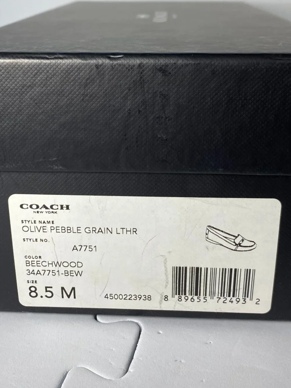 COACH Olive Pebble Grain Leather Driving Loafers Beechwood Tan 8.5M A7751 ($195)